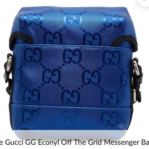 BLUE GUCCI GG ECONYL OFF THE GRID MESSENGER BAG - Picture 4 of 13